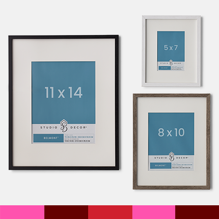 three wood frames in varied sizes