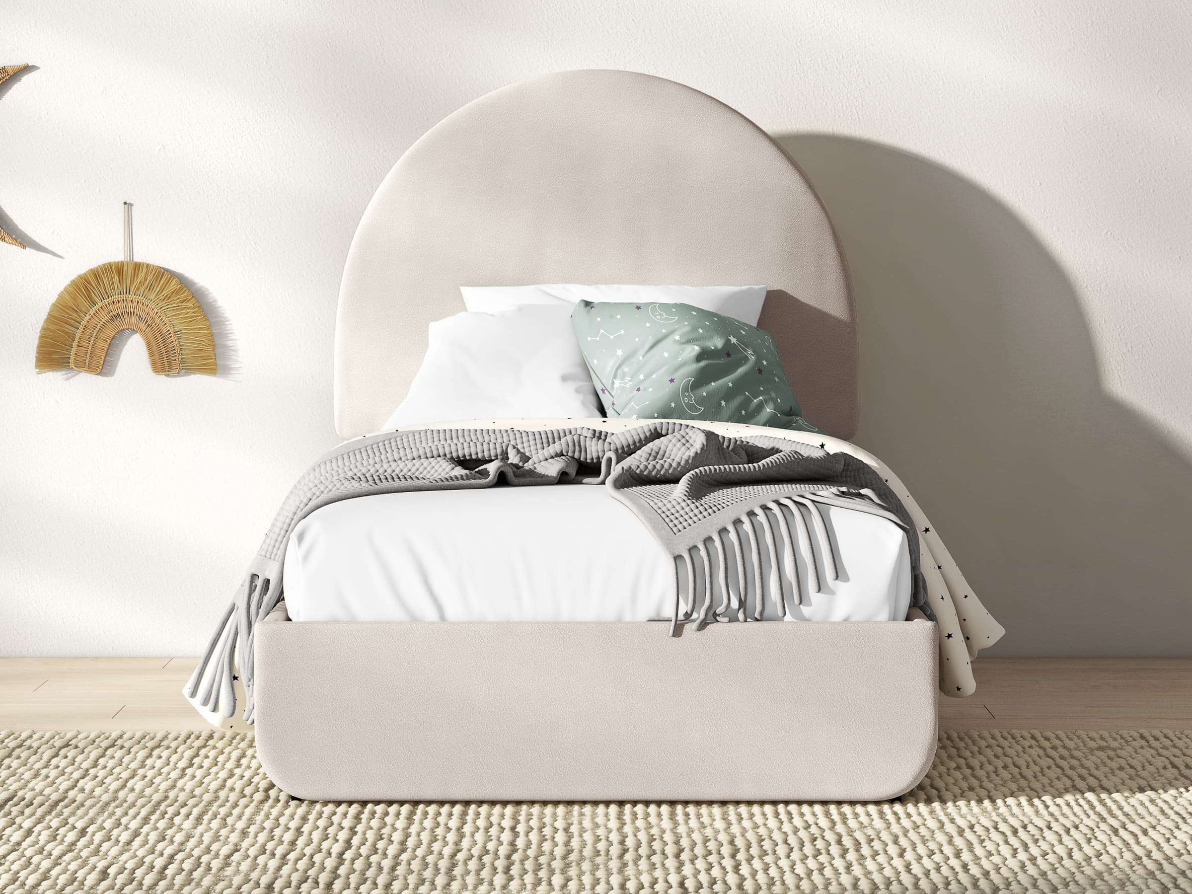 Snug Arc Upholstered Kids Bed