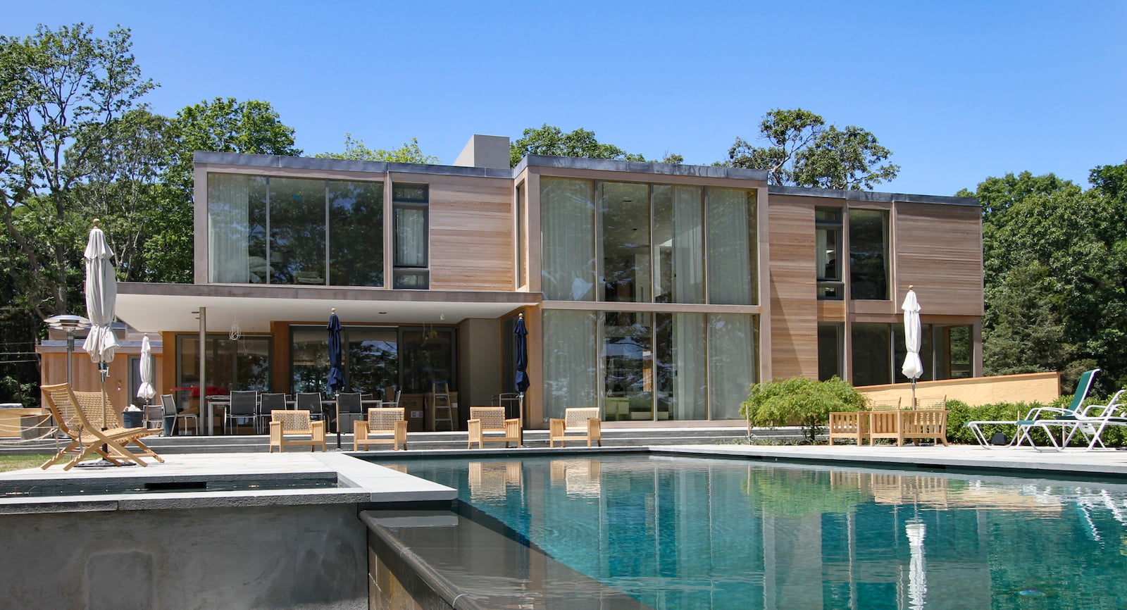 Shelter Island home exterior pool