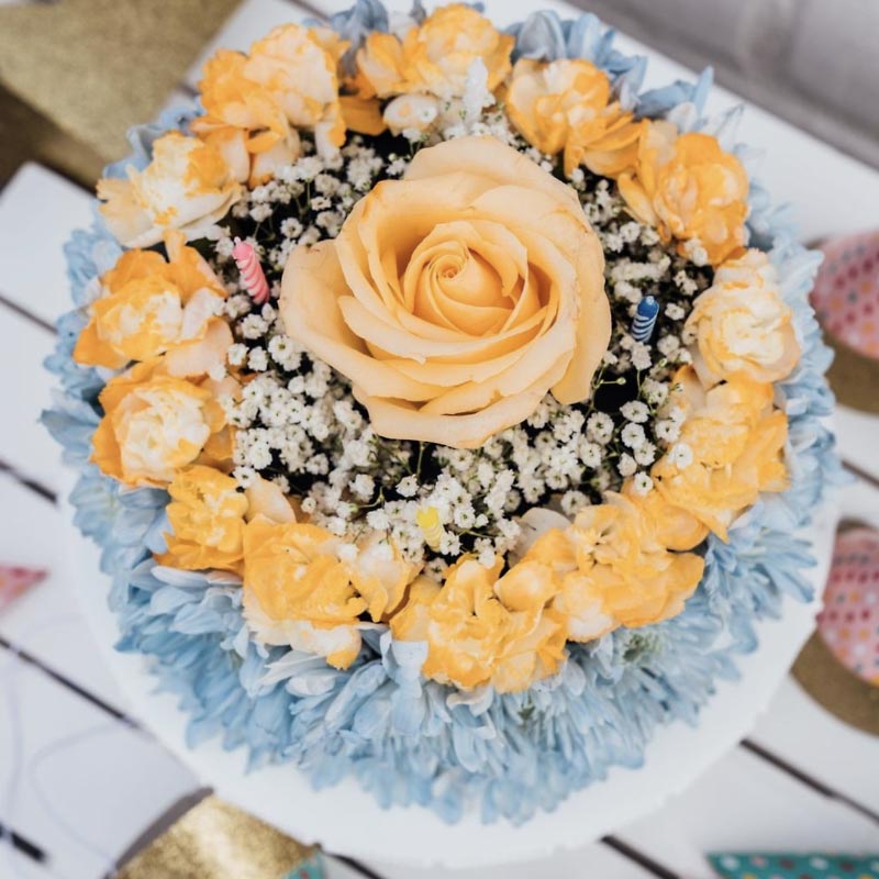 Birthday Wishes Flower Cake® Coastal