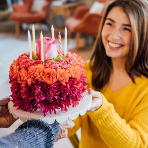 Birthday Wishes Flower Cake® Vibrant