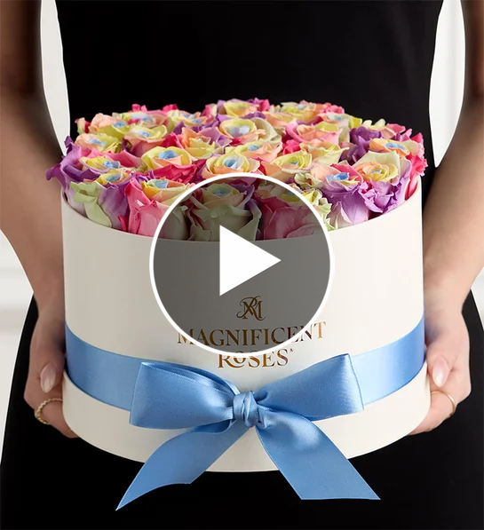 Magnificent Roses® Preserved Kaleidoscope Roses | 1800Flowers.com