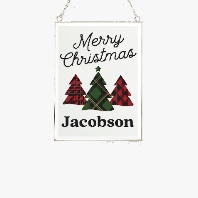 christmas personalized hanging glass wall decor