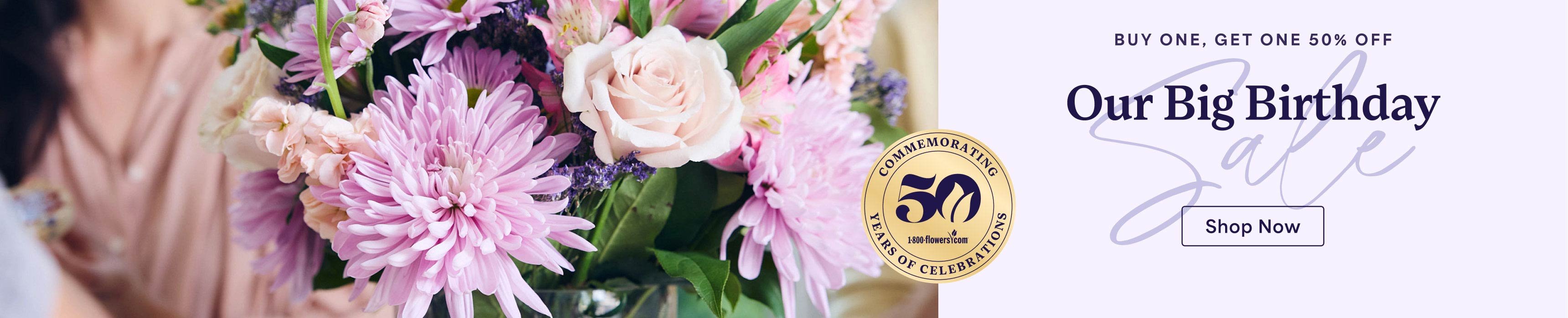 Buy One Get One 50% Off Flowers