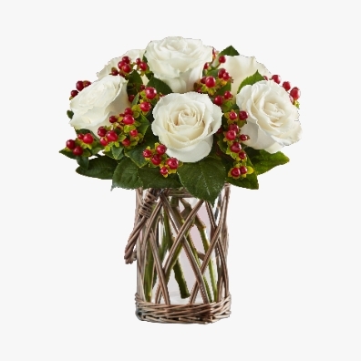 Happy Holiday arrangement by Southern Living