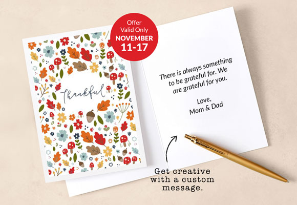 Custom Greeting Cards: Save 50% >