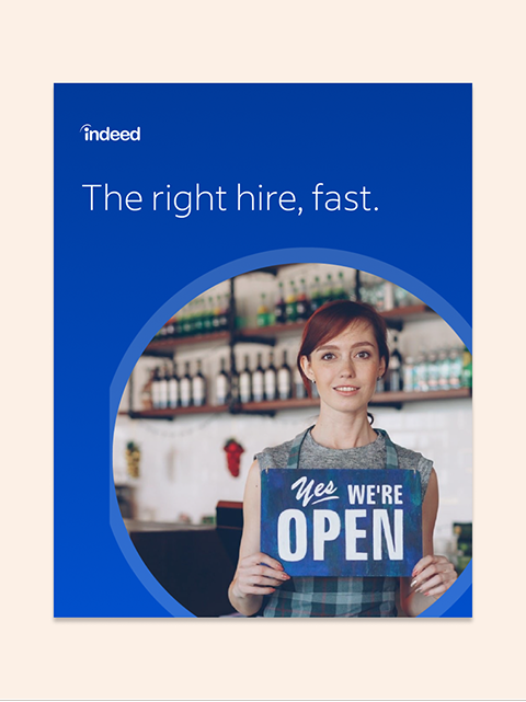 Image of one pager showing title “The right hire, fast”