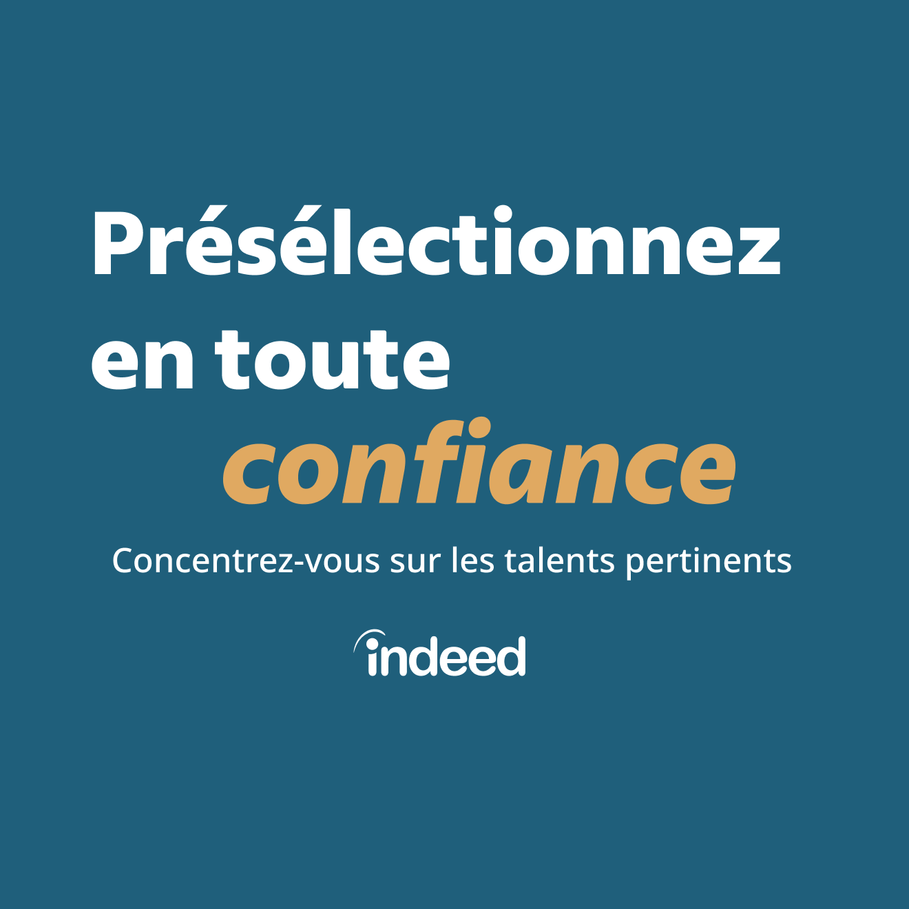 Première diapositive du webinaire montrant le titre « Présélectionnez en toute confiance : concentrez-vous sur les candidats pertinents »