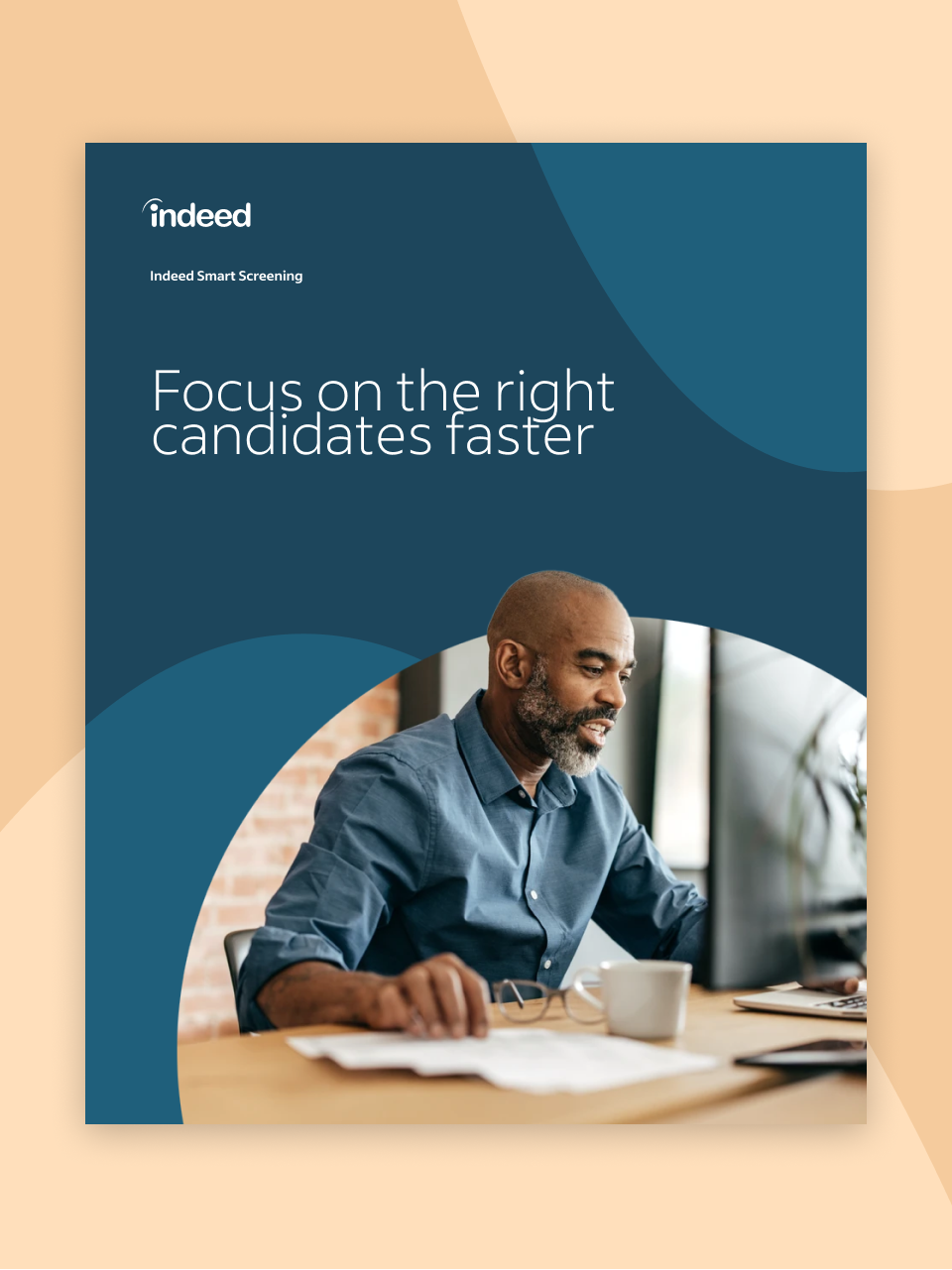 Cover of document showing a recruiter working at his computer
