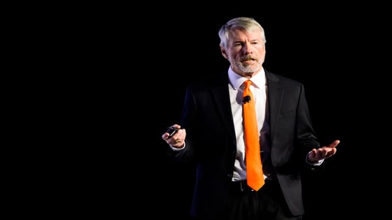 Photos of Michael Saylor: MJS Blockworks Conference 2