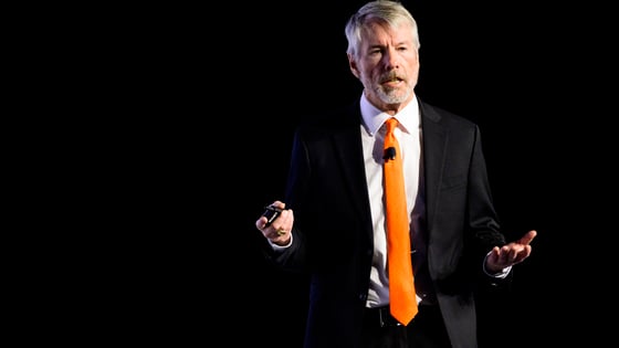 Photos of Michael Saylor: MJS Blockworks Conference 2