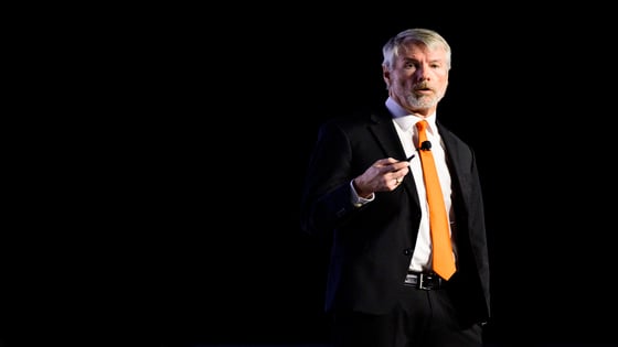 Photos of Michael Saylor: MJS Blockworks Conference