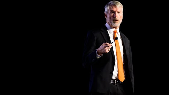 Photos of Michael Saylor: MJS Blockworks Conference