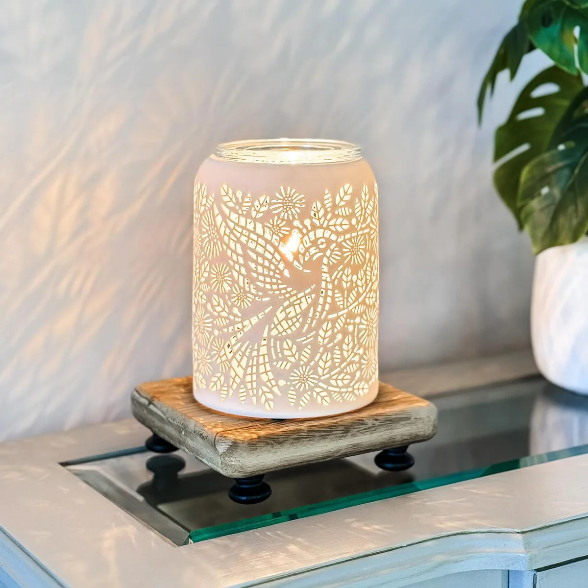 Etched Hummingbird Warmer