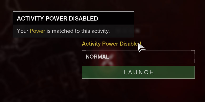 Power Disabled Indicator
