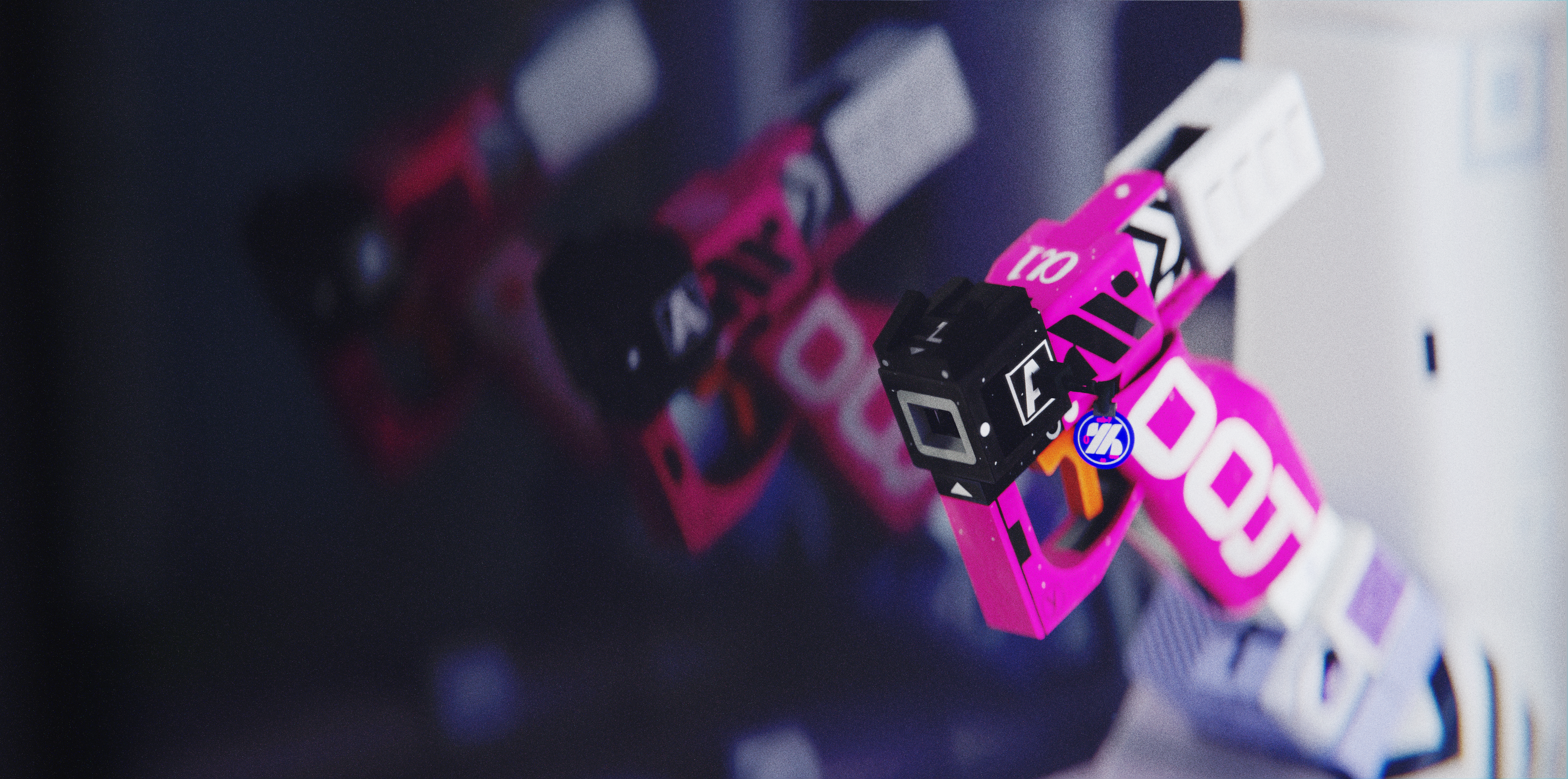 A futuristic, sci-fi themed image showcasing the planet Tau Ceti and various characters from the Marathon game.