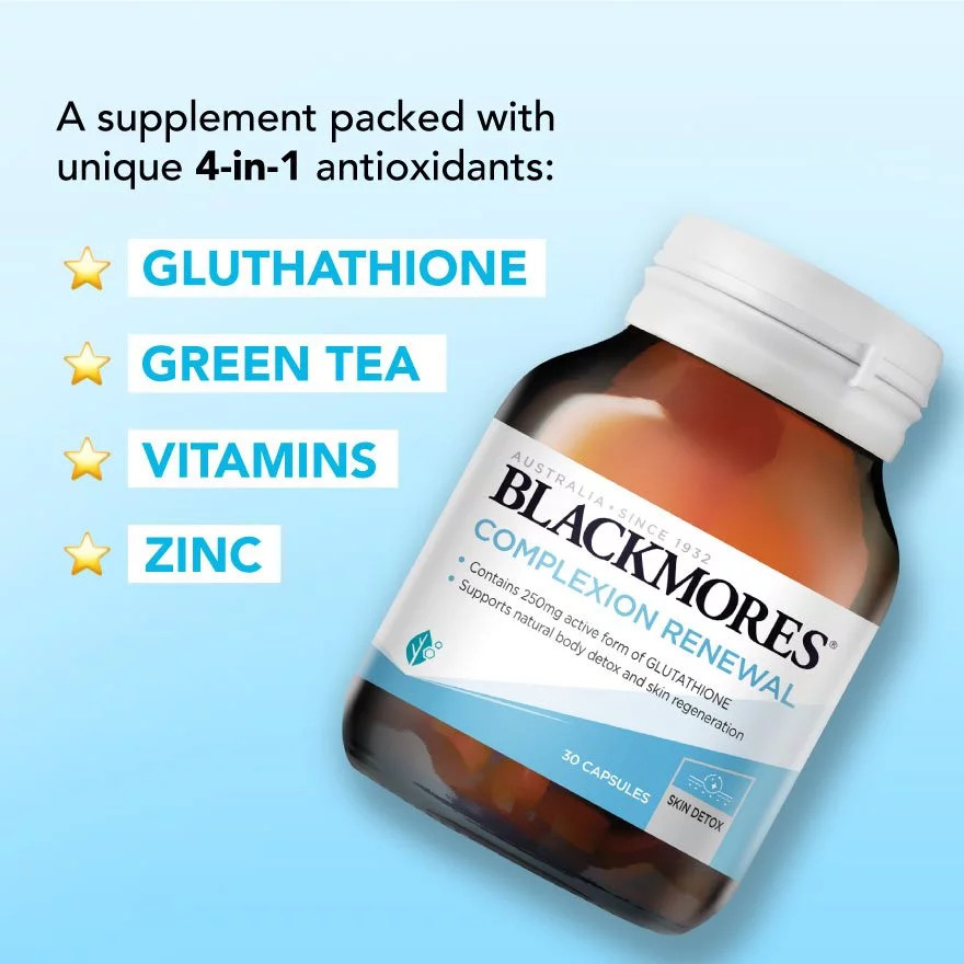 blackmores glutathione Complexion Renewal Capsules for Skin Health Vitamin B12 injection - Form:Gel Sterile water 20 ml