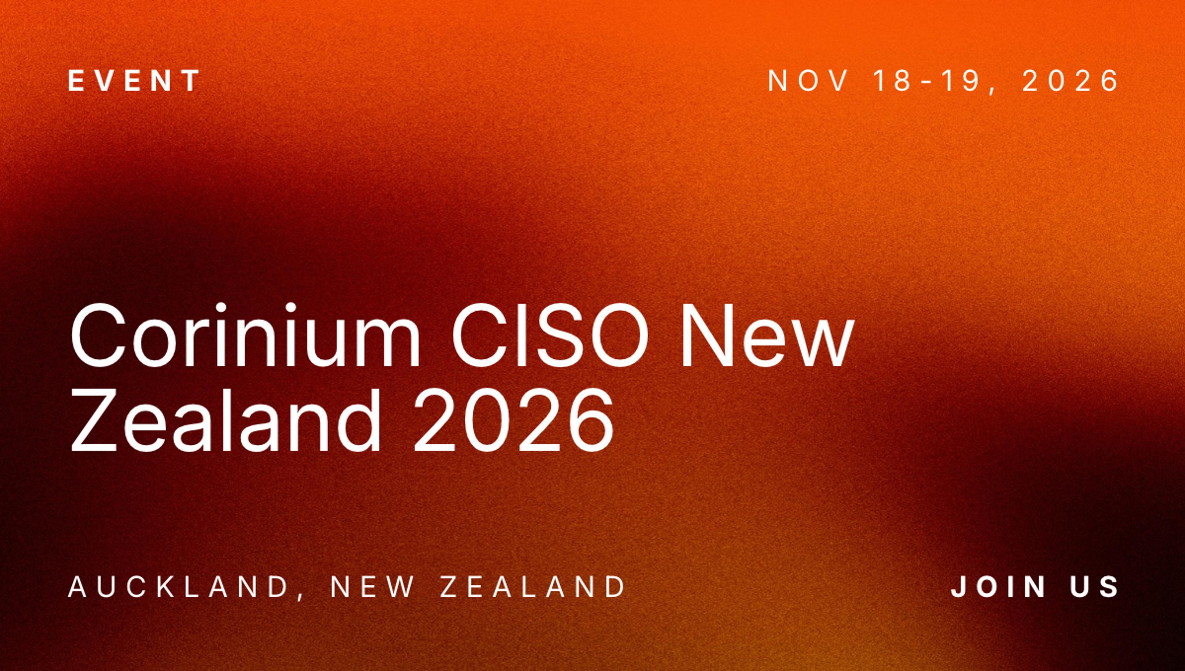 Corinium CISO New Zealand 2026