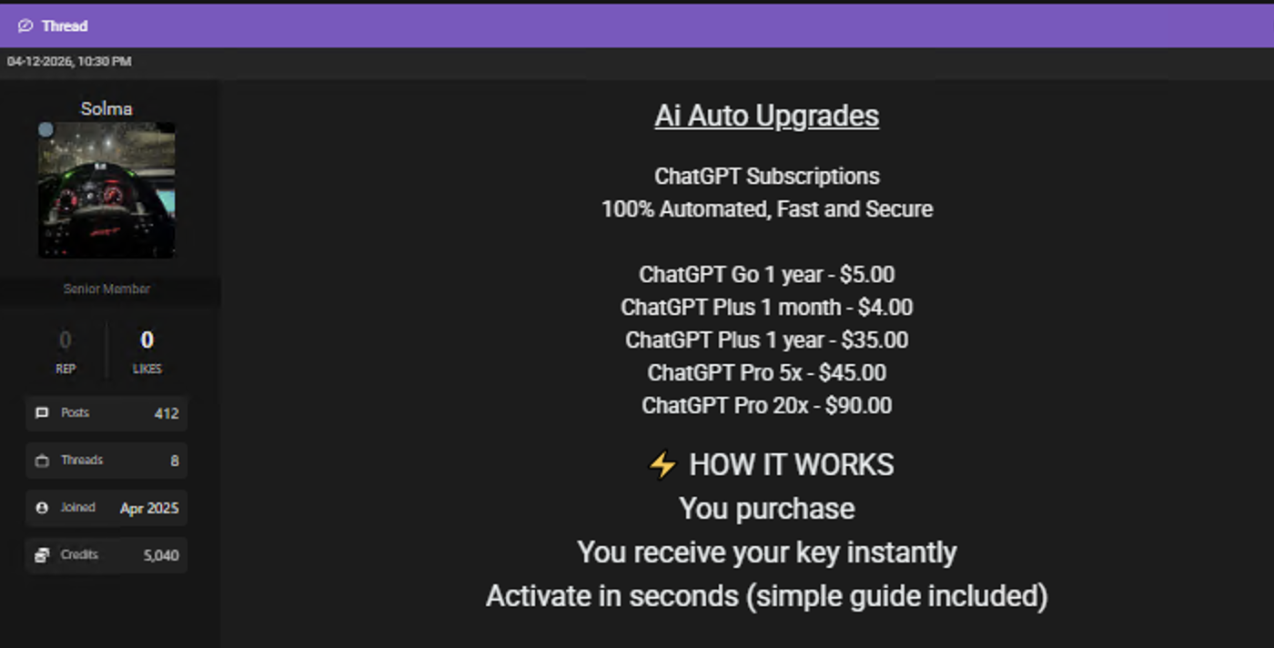 More-stolen-AI-accounts-for-sale-cybercrime-forum.png