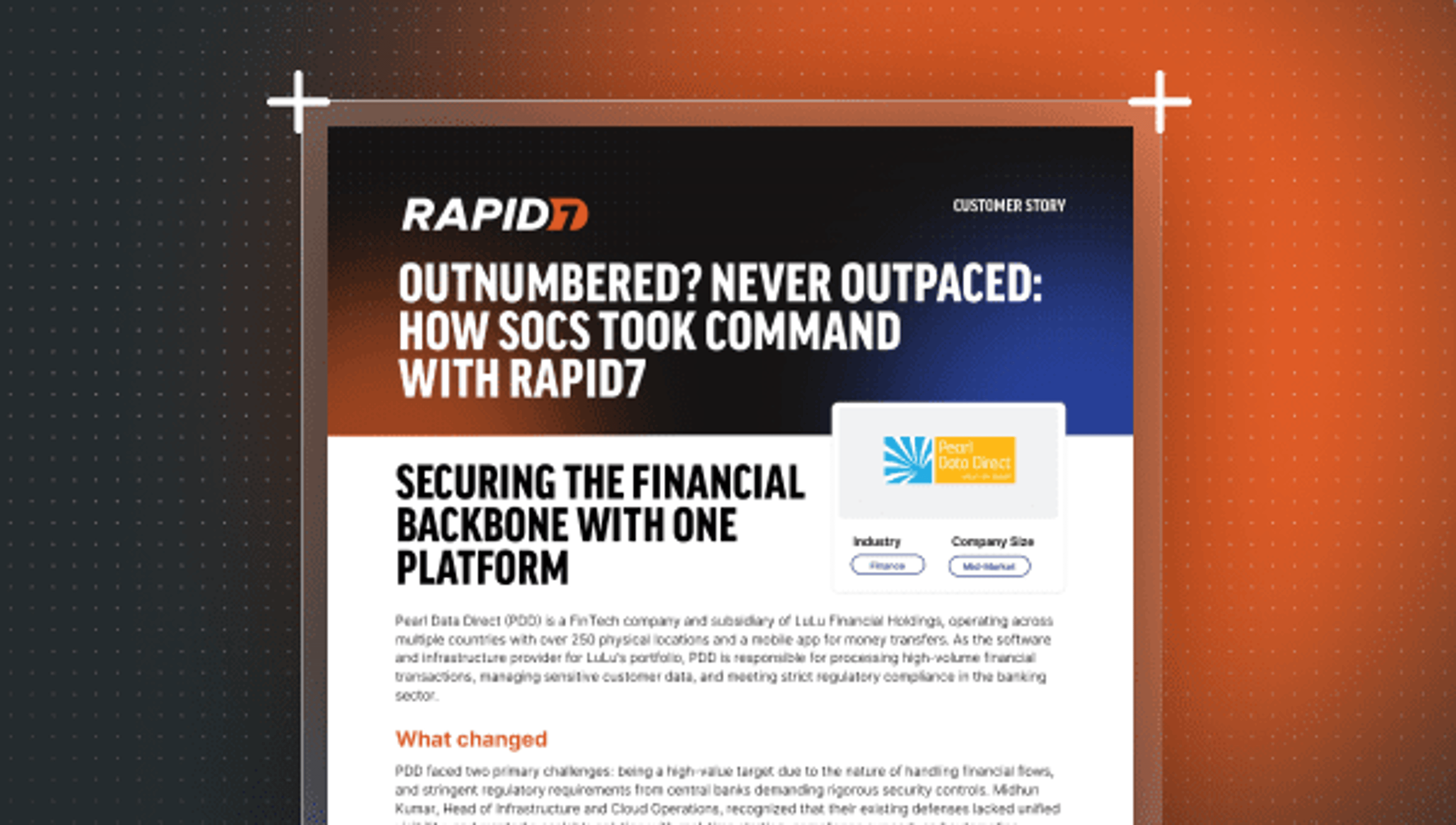 Securing the financial backbone with one platform