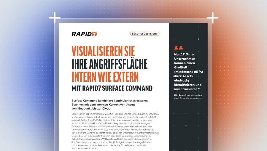 Surface Command –Übersicht