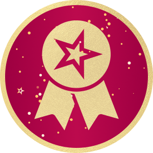 Silhouette image of award ribbon