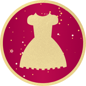 Silhouette of an American Girl doll dress