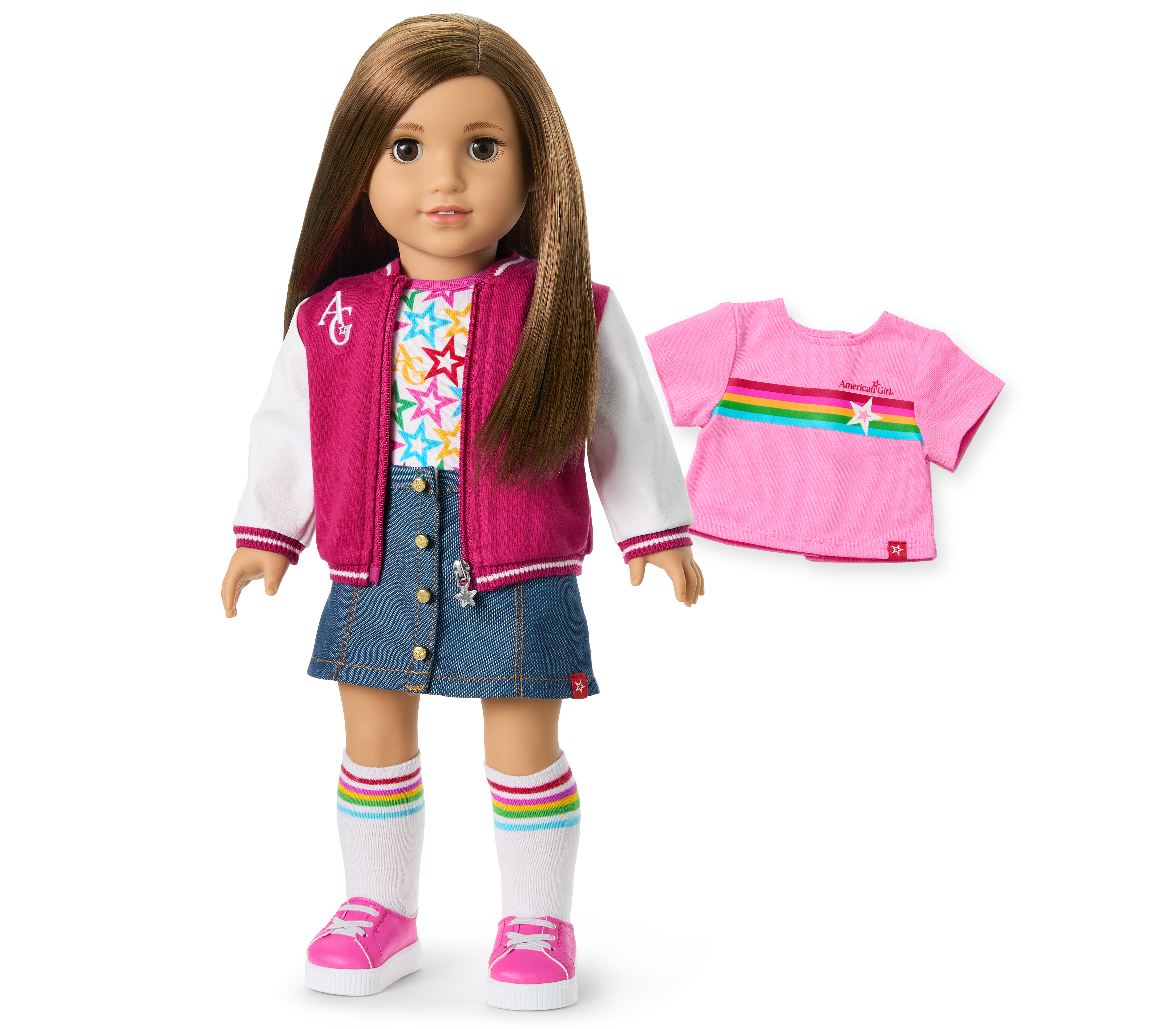 Truly Me™ 18-inch Doll #107 with straight brown hair