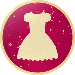 Silhouette of an American Girl doll dress