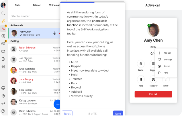 Request a demo of 8x8 Work to explore its unified communications platform for seamless collaboration