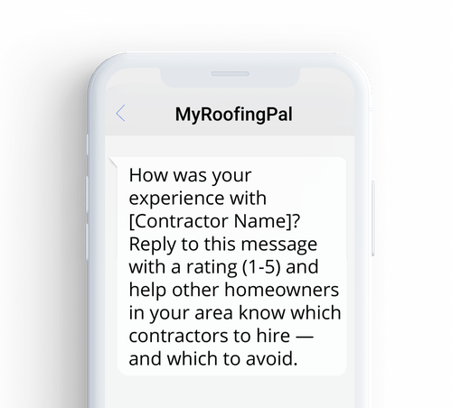 SMS screenshot - MyRoofingPal