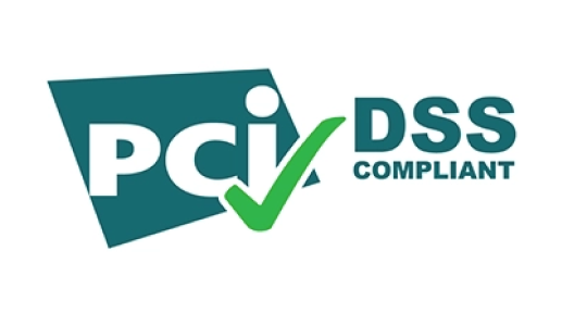 PCI DSS compliant badge showing 8x8's secure payment solutions