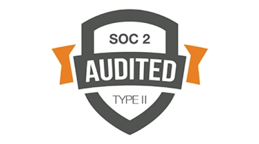 SOC 2 Audited Type 2 badge certifying 8x8’s data management security