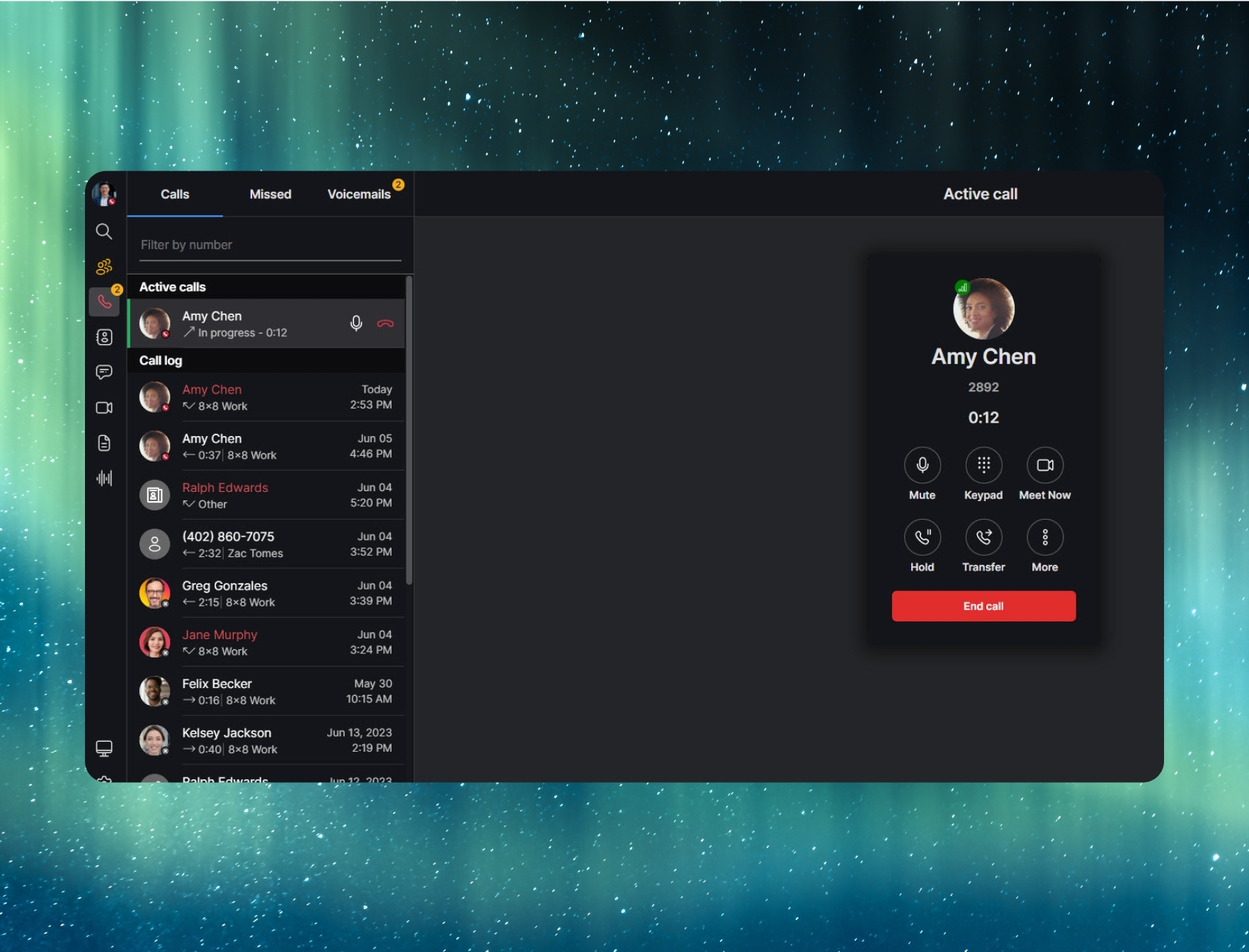 Desktop preview of the 8x8 Unified Communications platform for seamless collaboration