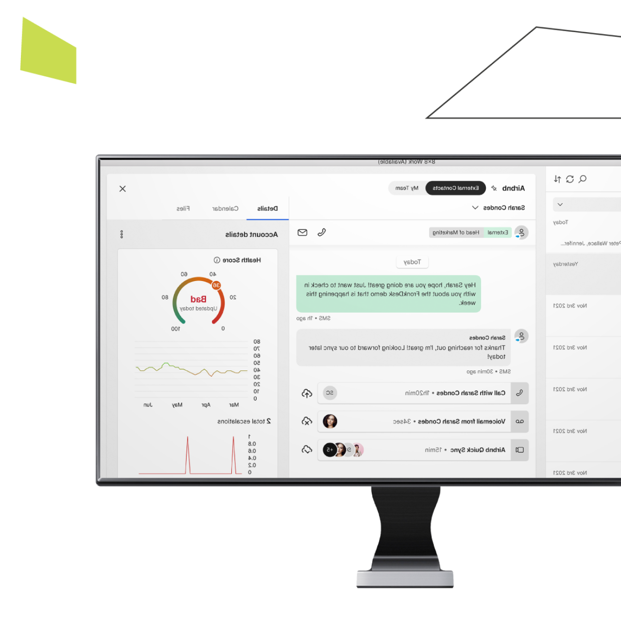 8x8 Engage’s unified dashboard blending communications and contact center tools for customer interactions