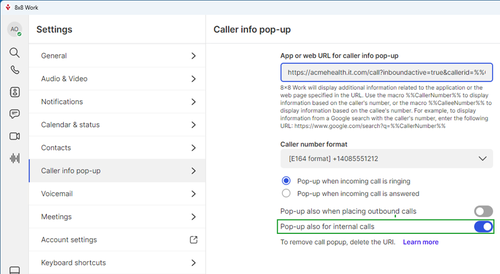 Enhanced Internal Caller Identification