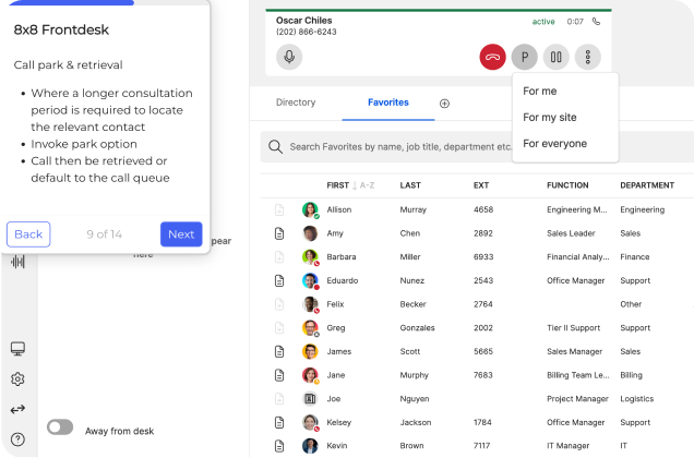 Request a demo of 8x8 Frontdesk to discover its efficient management for front office communications