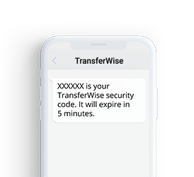 SMS screenshot - TransferWise