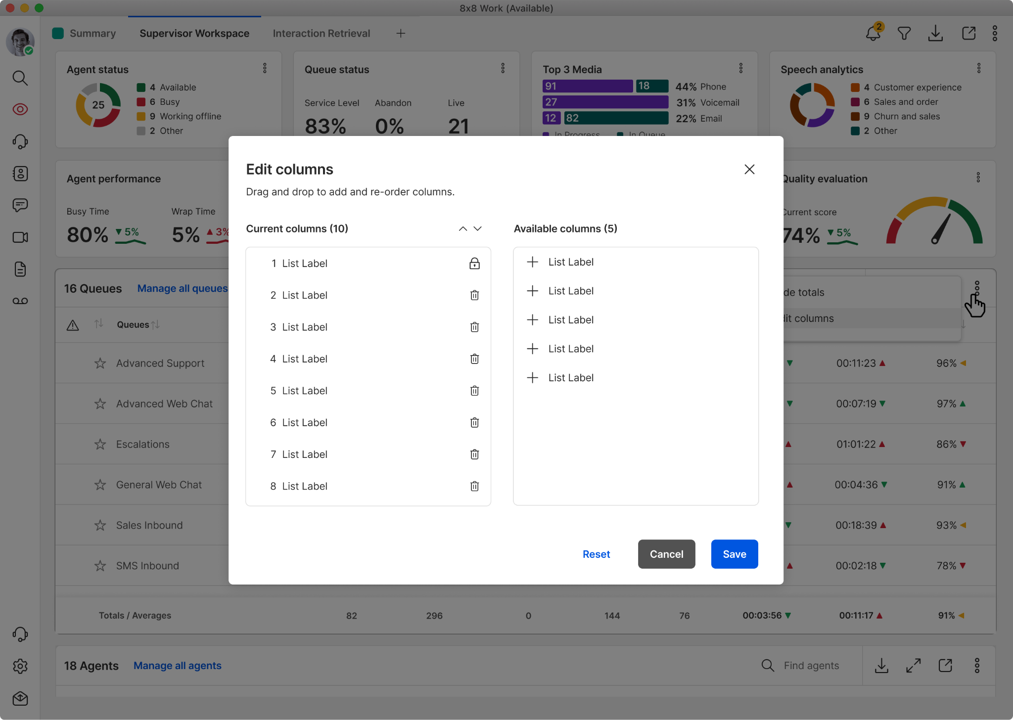 Microsoft Teams Presence in Agent Workspace