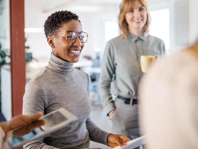 A group of people speaking French in London