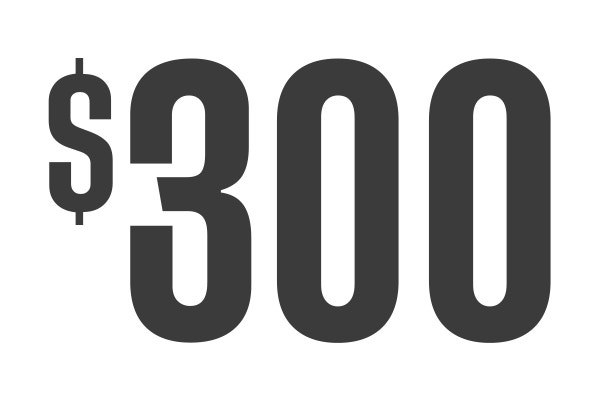 $300