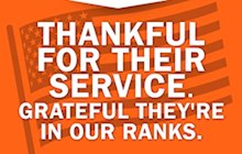 Thankful for their service. Grateful they're in our ranks.