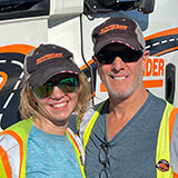 Headshot of Drew and Patricia, Team drivers