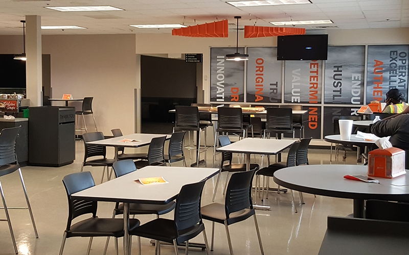 Remodeled Schneider Gary Facility Driver Dining Area