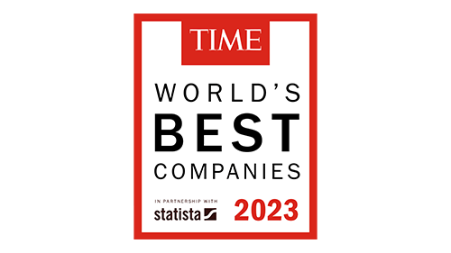 Logo for Time's 2023 World's Best Companies award
