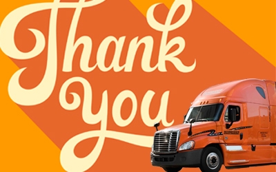 Thank you, Schneider drivers.