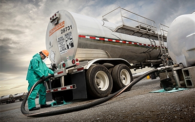 hazmat endorsement driver truck tanker schneider steps guy