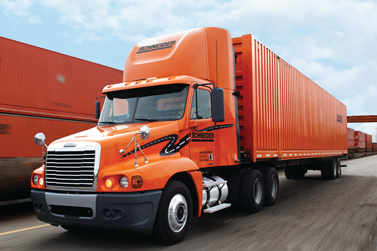 Schneider Solo Intermodal Truck Drivers