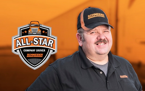 Van Dedicated driver Bill Mahanes is a Schneider All-Star.