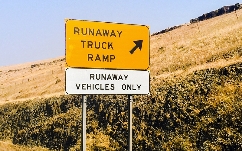 Mountain roads sign